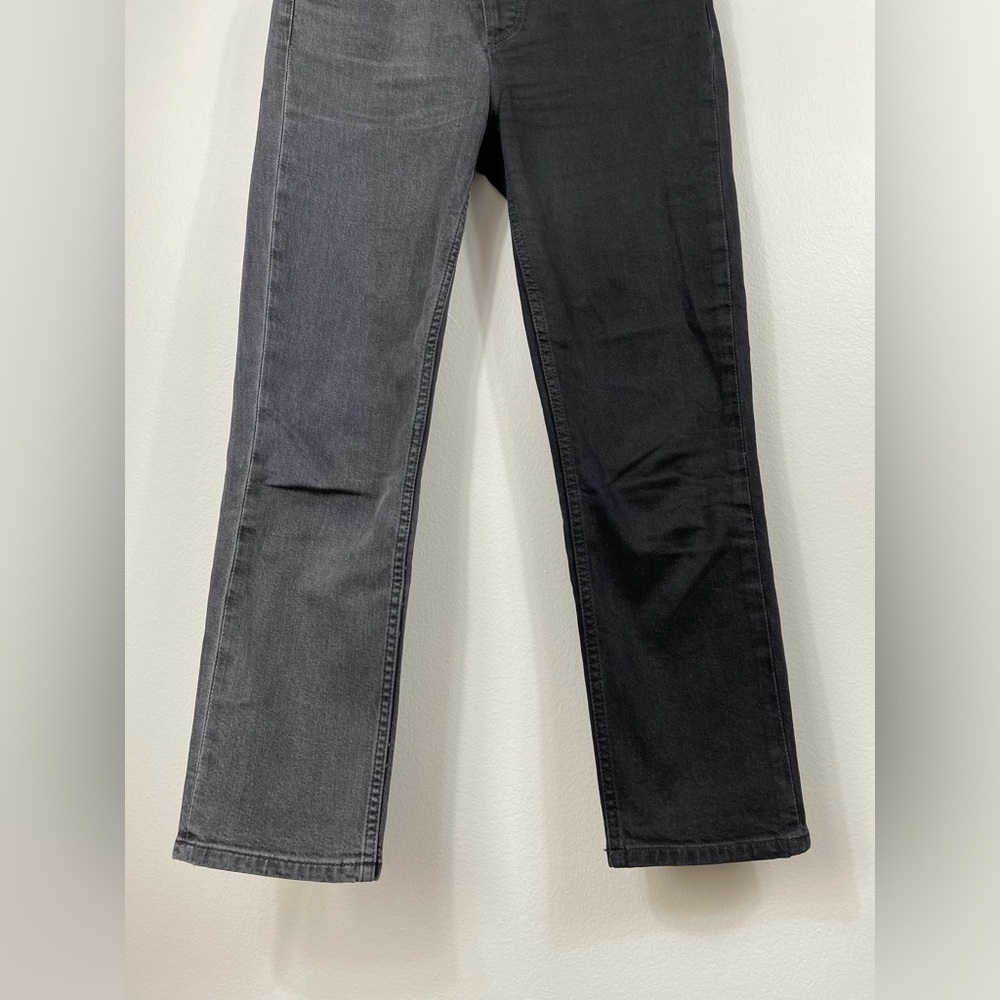 PAIGE Hoxton Straight Ankle Half & Half Sz 26" In Storm Black/ Pebble - Picture 4 of 16